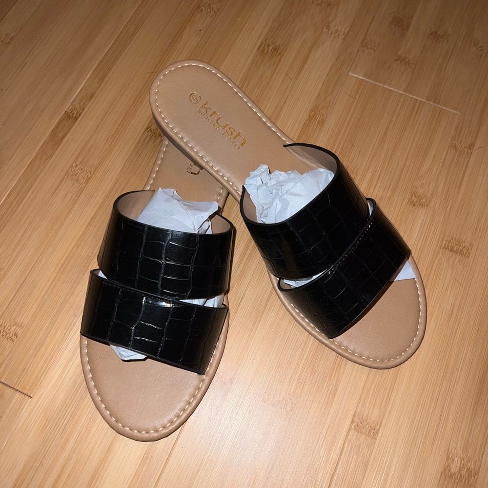 Faux Snake Skin Sandals